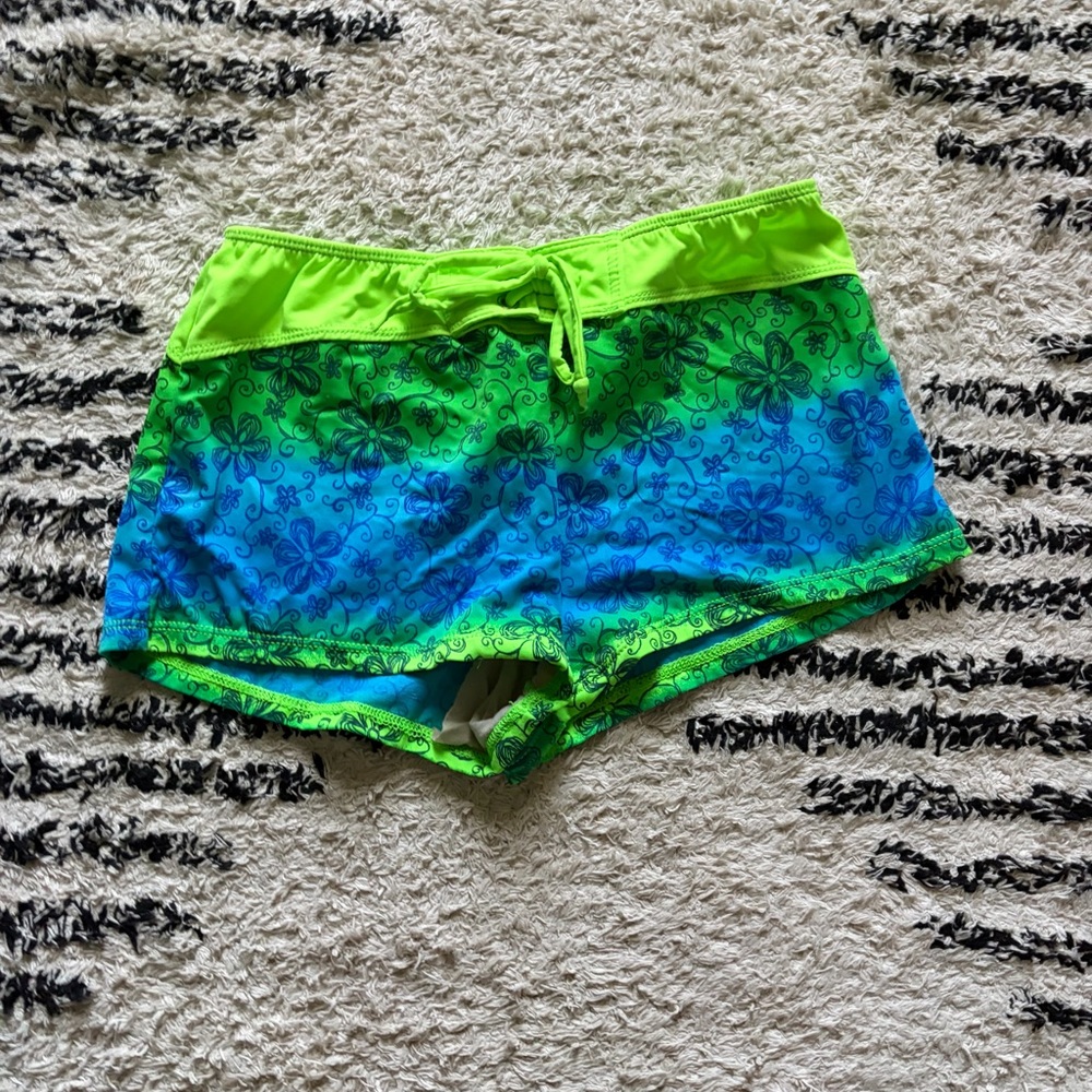 Neon swim shorts